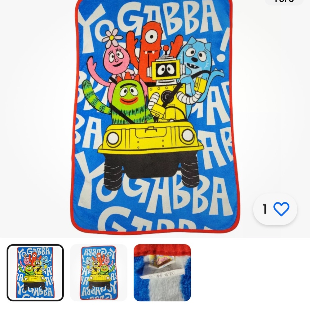 Yo gabba gabba fleece throw blanket